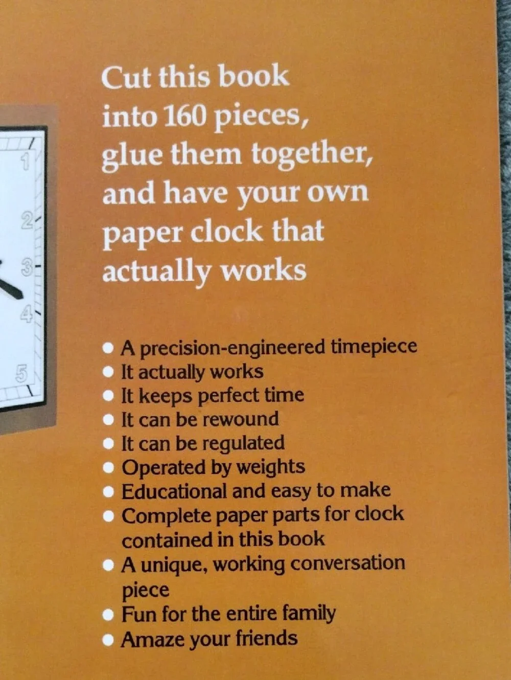 Make Your Own Working Paper Clock Book